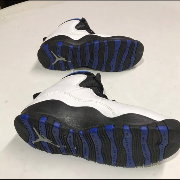 Nike Air Jordan X 10 Retro Orlando Magic GS size 7y white Royal Black 310806-108 - Picture 5 of 6